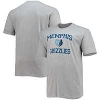 Men's Heathered Gray Memphis Grizzlies Big & Tall Heart & Soul T-Shirt