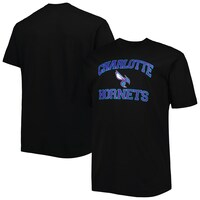 Men's Black Charlotte Hornets Big & Tall Heart & Soul T-Shirt