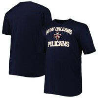 Men's Navy New Orleans Pelicans Big & Tall Heart & Soul T-Shirt