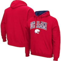 Men's Colosseum Red South Alabama Jaguars Arch & Logo 3.0 Pullover Hoodie