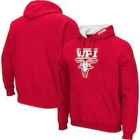 Men's Colosseum Red Worcester Polytechnic Institute Engineers Arch & Logo 3.0 Pullover Hoodie