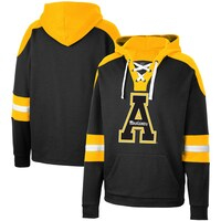 Men's Colosseum Black Appalachian State Mountaineers Lace-Up 4.0 Pullover Hoodie