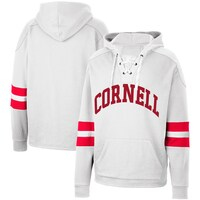 Men's Colosseum White Cornell Big Red Lace-Up 4.0 Pullover Hoodie