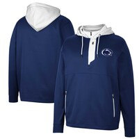 Men's Colosseum Navy Penn State Nittany Lions Luge 3.0 Quarter-Zip Hoodie