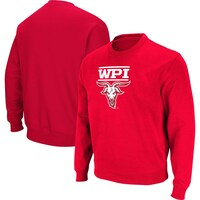 Men's Colosseum Red Worcester Polytechnic Institute Engineers Arch Over Logo Pullover Sweatshirt