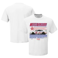 Men's Hendrick Motorsports Team Collection White Kyle Larson Hendrickcars.com Throwback T-Shirt