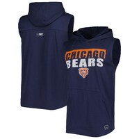 Men's MSX by Michael Strahan Navy Chicago Bears Relay Sleeveless Pullover Hoodie