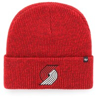 Men's '47 Red Portland Trail Blazers Brain Freeze Cuffed Knit Hat