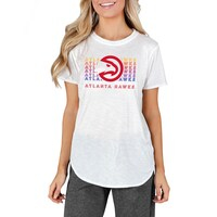 Women's Concepts Sport White Atlanta Hawks Gable Knit T-Shirt