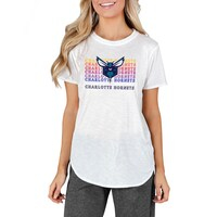 Women's Concepts Sport White Charlotte Hornets Gable Knit T-Shirt