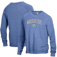 Men's Blue Morehead State Eagles The Champ Tri-Blend Pullover Sweatshirt