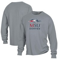 Men's ComfortWash Gray MSU Denver Roadrunners Garment Washed Long Sleeve T-Shirt