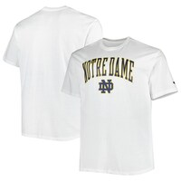 Men's Champion White Notre Dame Fighting Irish Big & Tall Team Arch Over Wordmark T-Shirt