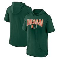 Men's Fanatics Branded Green Miami Hurricanes Outline Lower Arch Hoodie T-Shirt