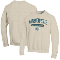 Men's Champion Oatmeal Morehead State Eagles Eco Powerblend Pullover Sweatshirt