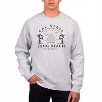 Men's Uscape Apparel Gray Cal State Long Beach The Beach Premium Heavyweight Crew Neck Sweatshirt