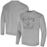 Men's NFL x Darius Rucker Collection by Fanatics Heather Gray New Orleans Saints Pullover Sweatshirt
