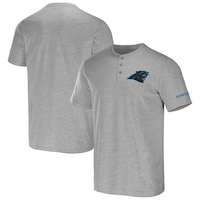 Men's NFL x Darius Rucker Collection by Fanatics Heather Gray Carolina Panthers Henley T-Shirt