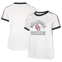 Women's '47 White Oklahoma Sooners Sweet Heat Peyton Raglan T-Shirt