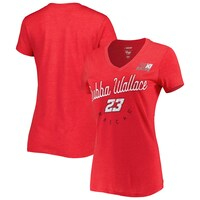 Women's G-III 4Her by Carl Banks Red Bubba Wallace Bump & Run V-Neck T-Shirt