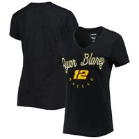 Women's G-III 4Her by Carl Banks Black Ryan Blaney Bump & Run V-Neck T-Shirt