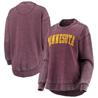 Women's Pressbox Maroon Minnesota Golden Gophers Vintage Wash Pullover Sweatshirt
