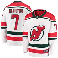 Men's Fanatics Branded Dougie Hamilton White New Jersey Devils 2022/23 Heritage Premier Breakaway Jersey