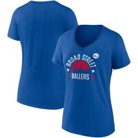 Women's Fanatics Branded Royal Philadelphia 76ers Hometown Collection Broad Street Ballers V-Neck T-Shirt