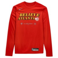 Atlanta Hawks Team-Issued Red Long Sleeve Shirt from the 2022 NBA Playoffs