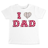 Toddler Tiny Turnip White Philadelphia Phillies I Love Dad T-Shirt