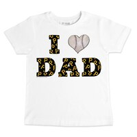 Toddler Tiny Turnip White Pittsburgh Pirates I Love Dad T-Shirt