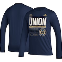 Men's adidas Navy Philadelphia Union 2023 Club DNA Long Sleeve AEROREADY T-Shirt