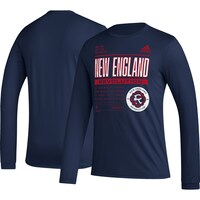 Men's adidas Navy New England Revolution 2023 Club DNA Long Sleeve AEROREADY T-Shirt