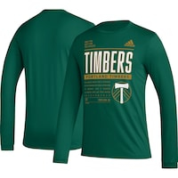 Men's adidas Green Portland Timbers Club DNA Long Sleeve AEROREADY T-Shirt
