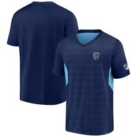 Men's Fanatics Branded Navy Sporting Kansas City Extended Play V-Neck T-Shirt