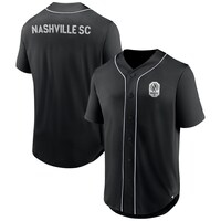 Men's Fanatics Branded Black Nashville SC Third Period Fashion Baseball Button-Up Jersey