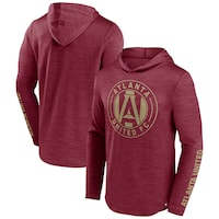 Men's Fanatics Branded Red Atlanta United FC First Period Space-Dye Pullover Hoodie