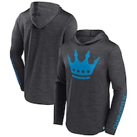 Men's Fanatics Branded Charcoal Charlotte FC First Period Space-Dye Pullover Hoodie