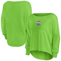 Women's Fanatics Branded Rave Green Seattle Sounders FC Corner Kick Long Sleeve Fashion T-Shirt