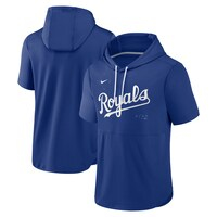 Men's Nike Royal Kansas City Royals Springer Short Sleeve Team Pullover Hoodie