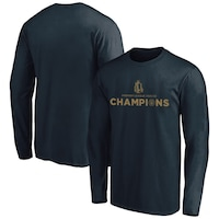 Men's Navy Manchester City 2021/22 Premier League Champions Long Sleeve T-Shirt