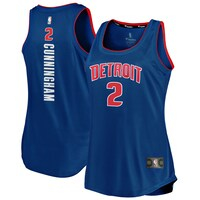 Women's Fanatics Branded Cade Cunningham Blue Detroit Pistons Fast Break Tank Jersey - Icon Edition