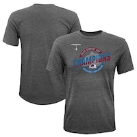 Youth Fanatics Branded Heathered Gray Colorado Avalanche 2022 Stanley Cup Champions Tri-Blend T-Shirt