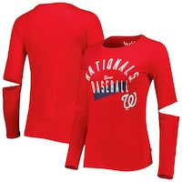 Women's Touch Red Washington Nationals Formation Long Sleeve T-Shirt