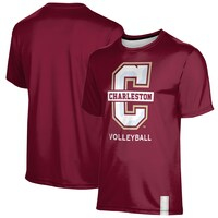 Men's ProSphere Maroon Charleston Cougars Volleyball Logo Stripe T-Shirt