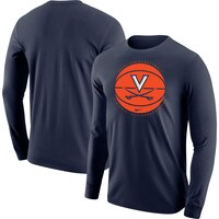 Men's Nike Navy Virginia Cavaliers Basketball Long Sleeve T-Shirt