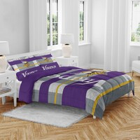 Minnesota Vikings Heathered Stripe 3-Piece Full/Queen Bed Set