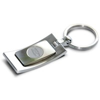 Silver Golden West College Key Ring