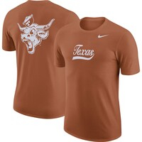 Men's Nike Burnt Orange Texas Longhorns Distressed Print Cotton Vault T-Shirt