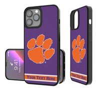 Clemson Tigers Stripe iPhone Personalized Bump Case